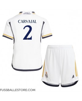 Günstige Real Madrid Daniel Carvajal #2 Heimtrikotsatz Kinder 2023-24 Kurzarm (+ Kurze Hosen)
